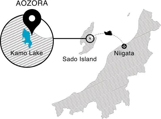 Lake Fornt House AOZORAの位置を示した地図